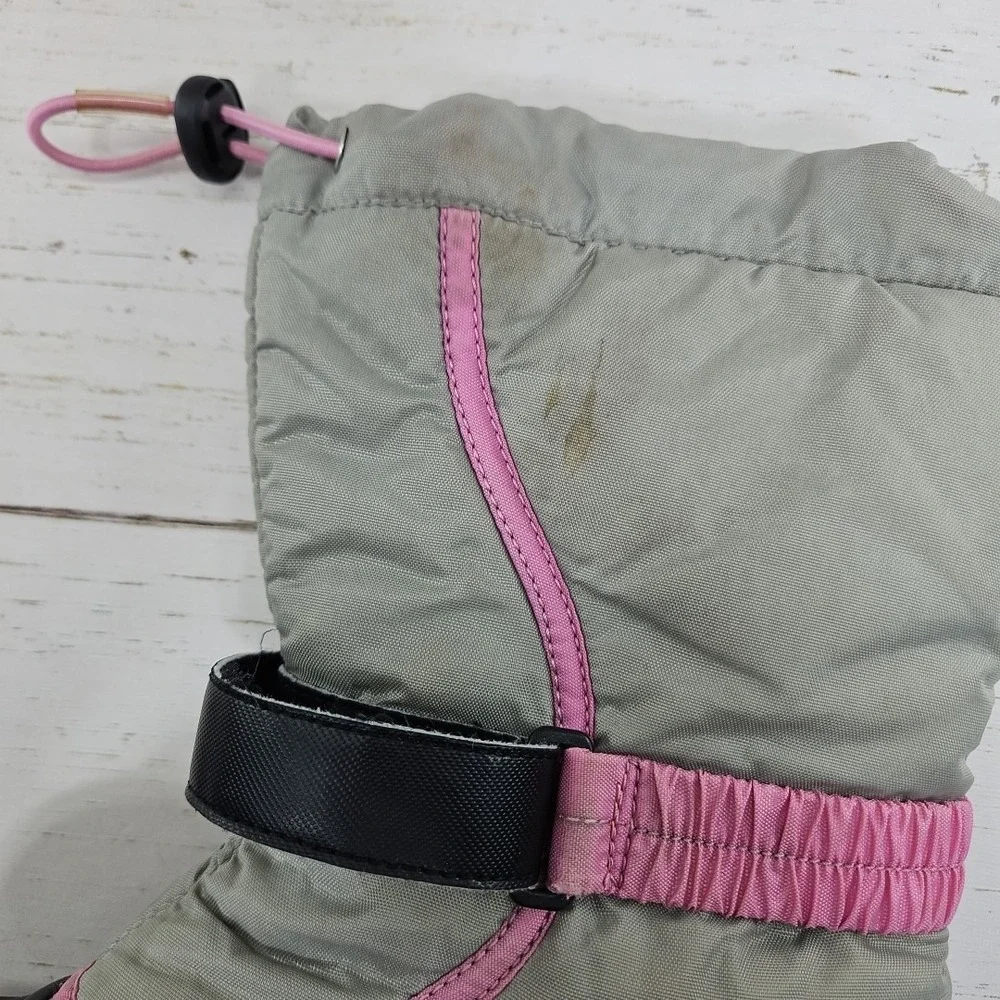 Sorel Winter Flurry‎ Outdoor Snow Boots Youth Size 5 Gray Pink Black NY1965-061